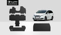 ToughPRO - Full Sizeet with Cargo Mats Compatible with HONDA Odyssey - All Weather Heavy Duty (Made in USizeA) - Black Rubber - 2016