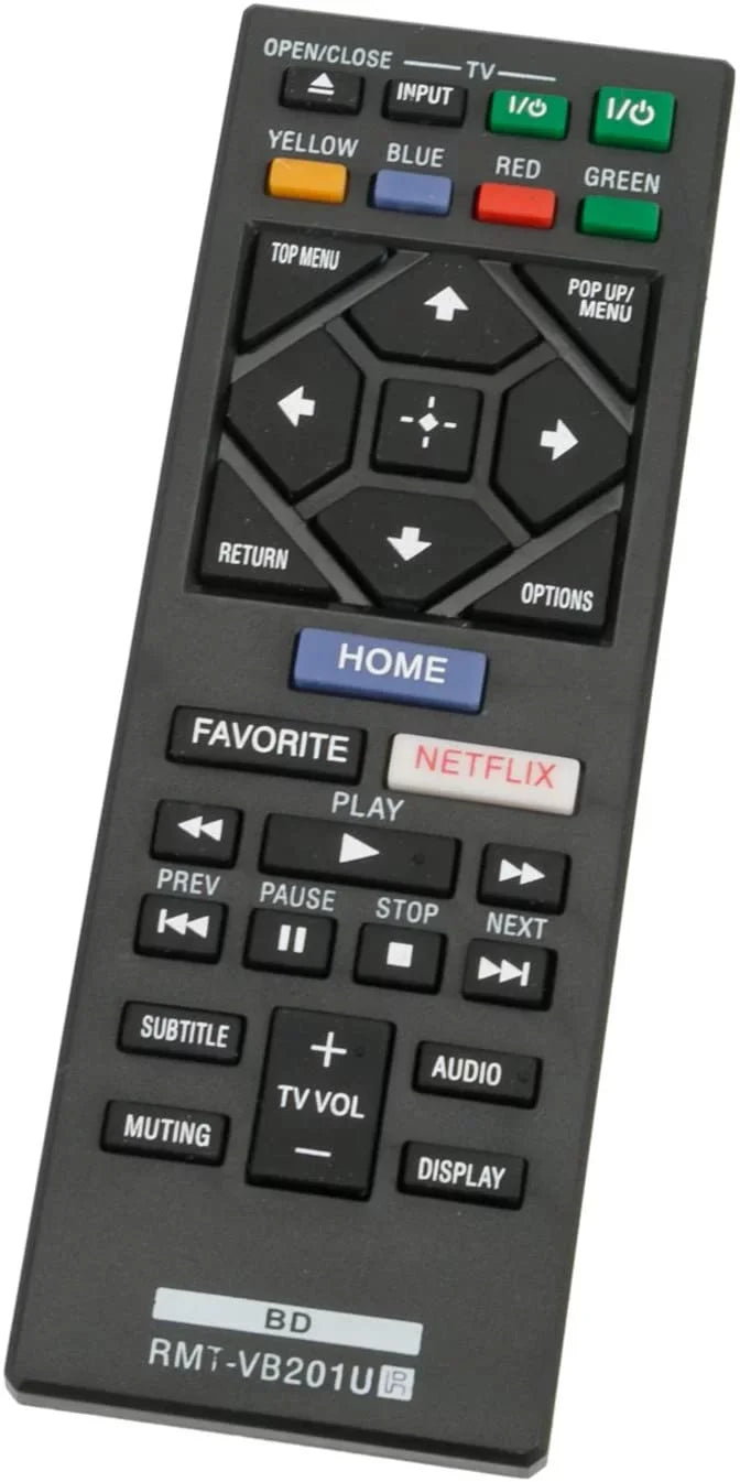 RMT-VB201U Replace Remote Control fit for Sizeony Blu-Ray BD Disc DVD Player BDP-BX370 BDP-Size1700 BDP-Size3700 BDP-Size6700