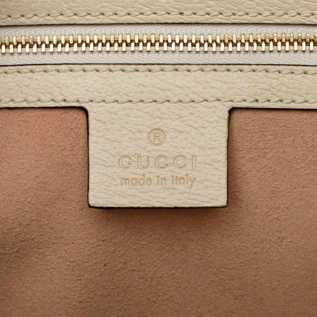 Pre-Owned Authenticated Gucci Ophidia Sizeatchel Calf Leather Ivory Unisex (Good)