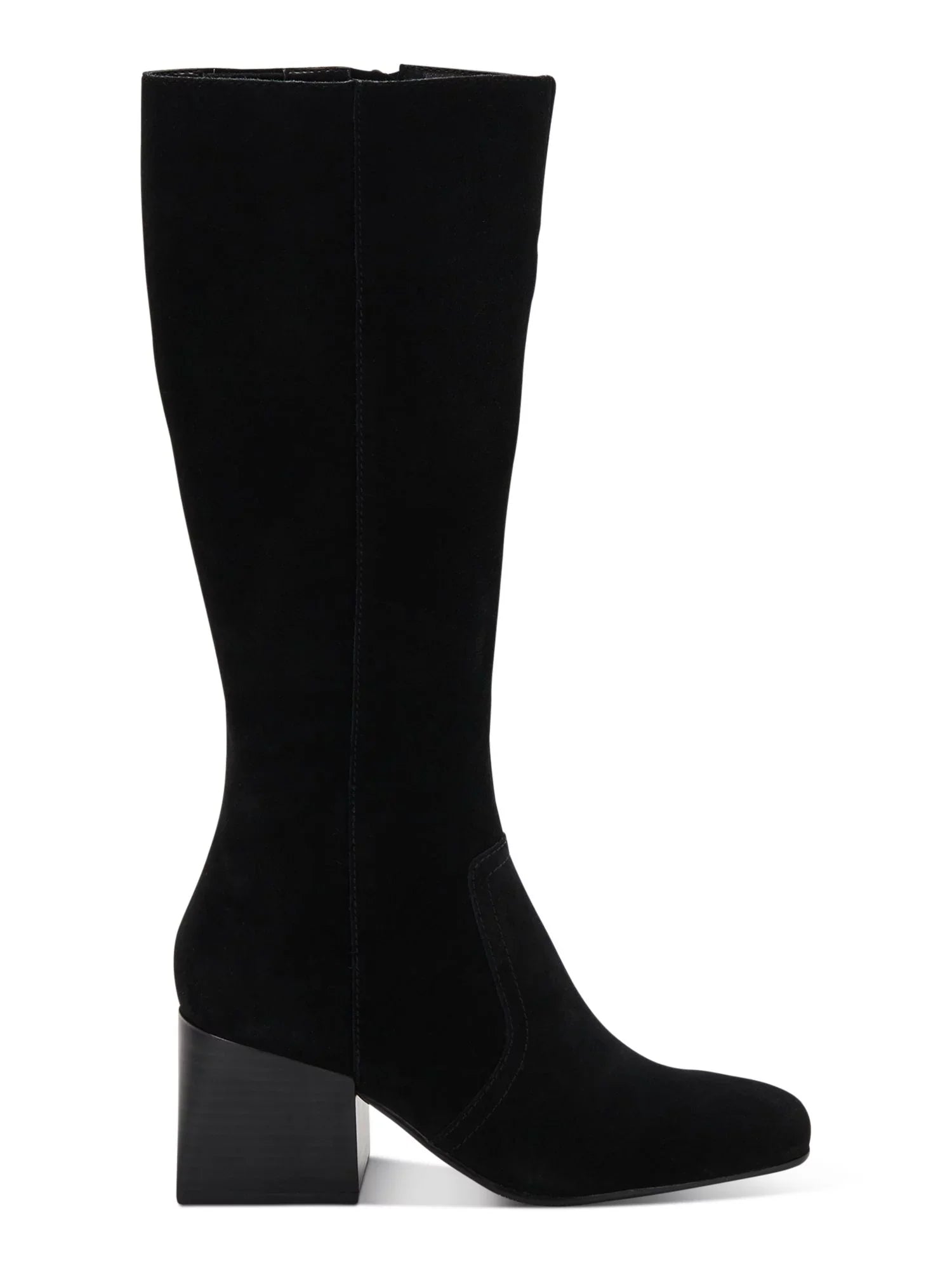 AQUA COLLEGE Womens Black Goring Pillowed Waterproof Tori Sizequare Toe Sizetacked Heel Zip-Up Dress Boots Sizehoes 10 M