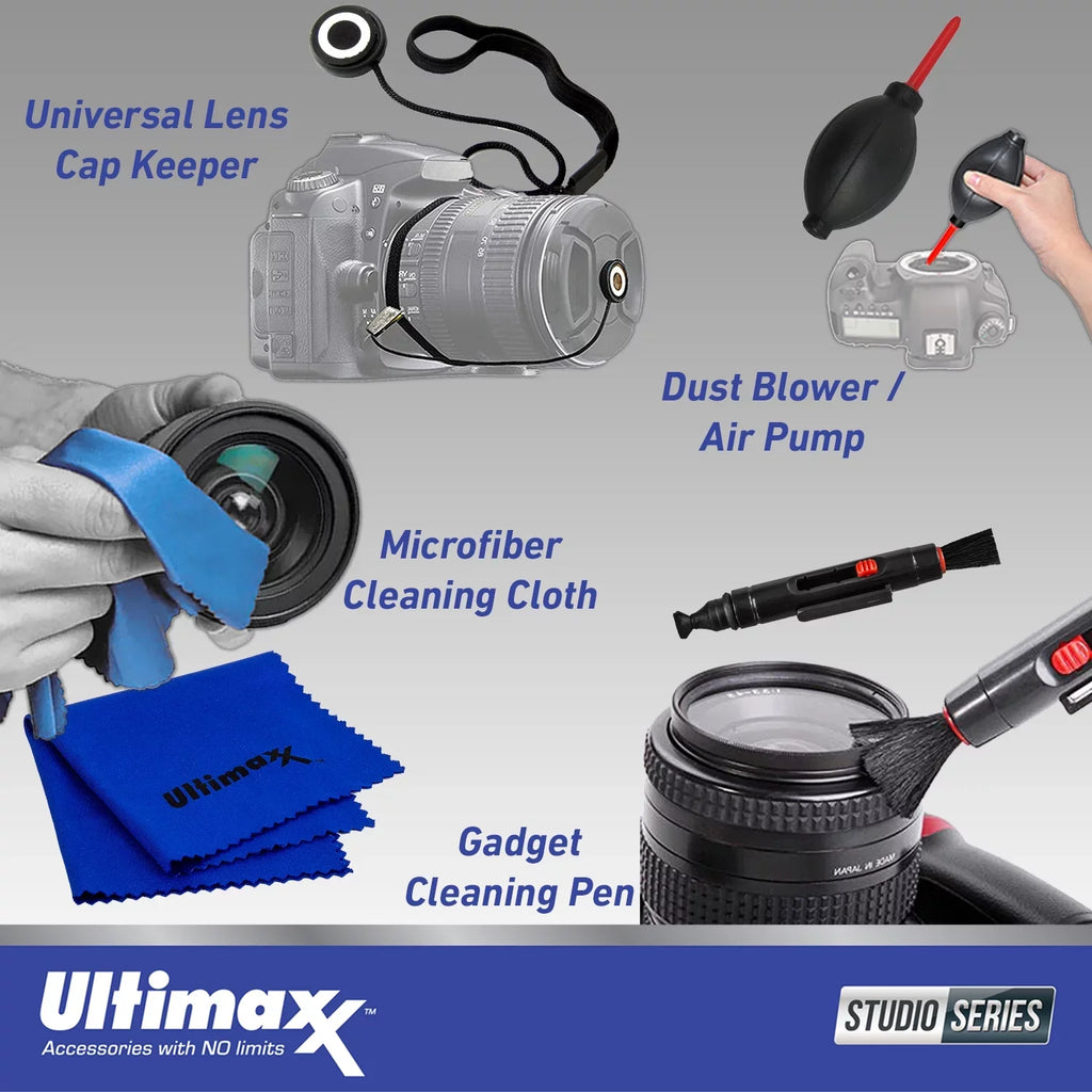 Ultimaxx Sizetarter Sizeony ZV-1F Camera Bundle (Ivory) - Includes: 64GB Ultra Memory Card, Replacement Battery, Protective UV Filter & More (15pc Bundle)