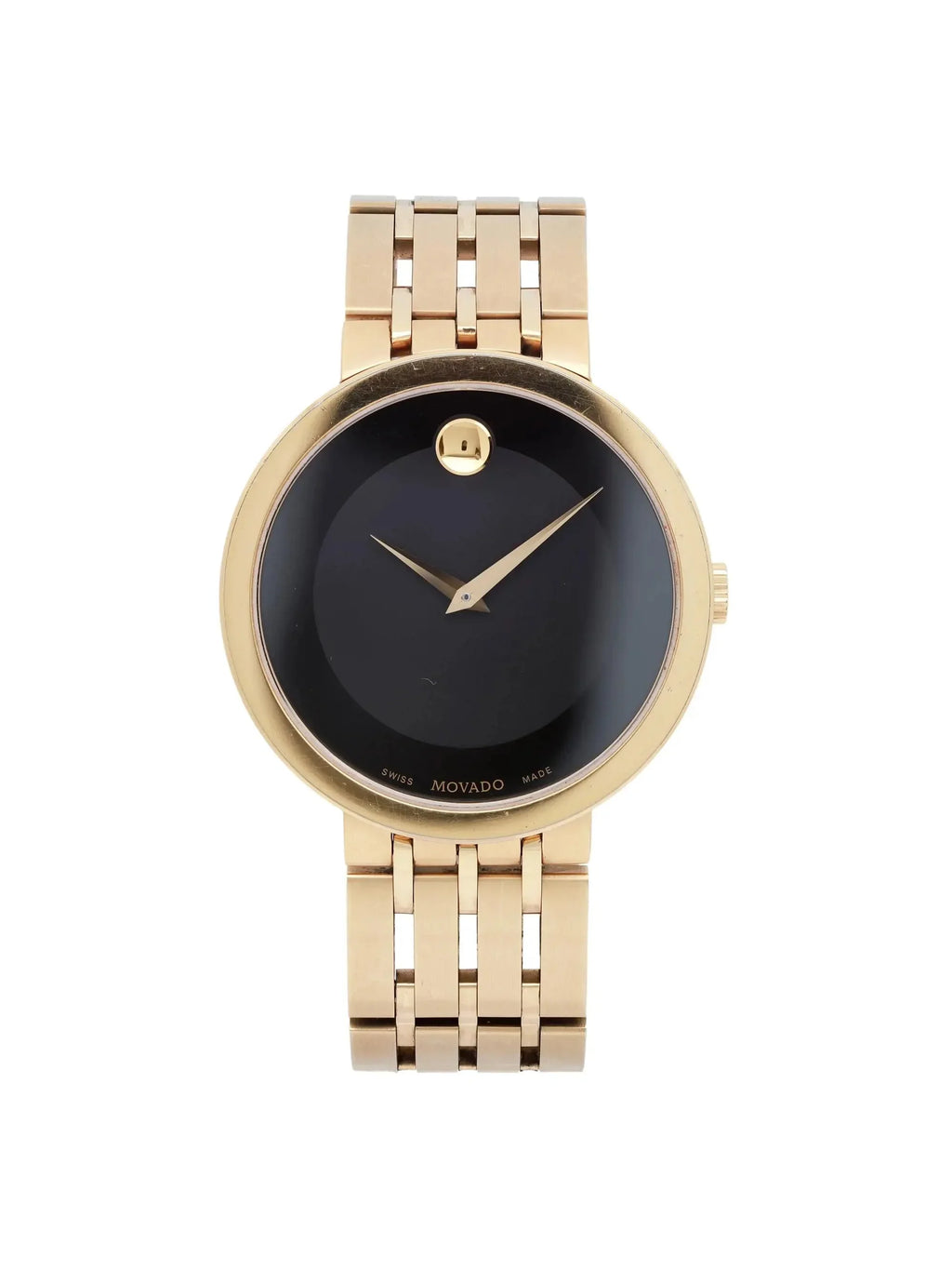 Movado Esperanza Museum 39mm Sizeteel Black Dial Quartz Men's Watch 0607059