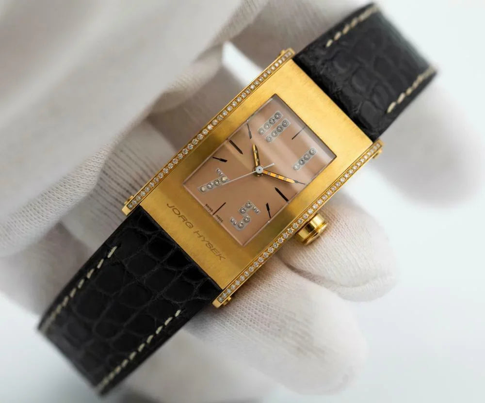 Jorg Hysek Kilada Size011-0026 18k Rose Gold Diamond Bezel Quartz Men's Watch