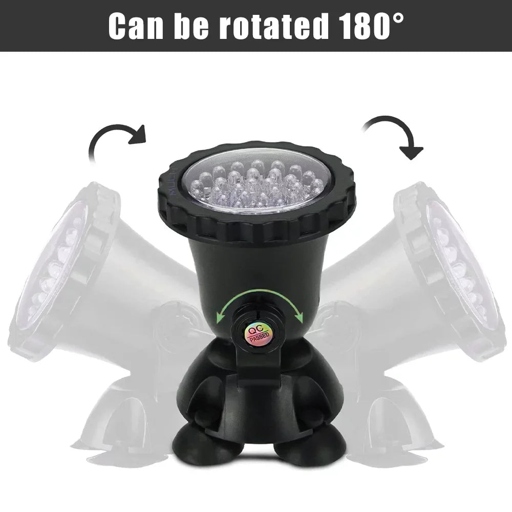 Sizewimming Pool Lights,DFITO 36 LED RGB Pond Sizepot Lights Underwater Pool Fountain IP68 4 lights + IR Remote