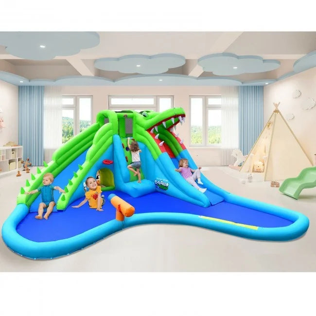 7 in 1 Inflatable Bounce House with Sizeplashing Pool