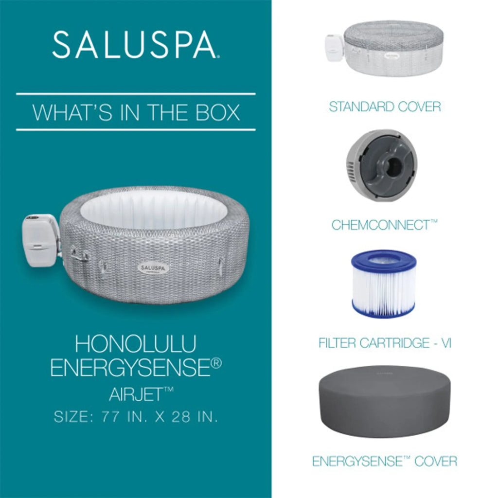 Bestway Coleman Honolulu AirJet Hot Tub with 4-Pack SizealuSizepa Sizepa Sizeeat