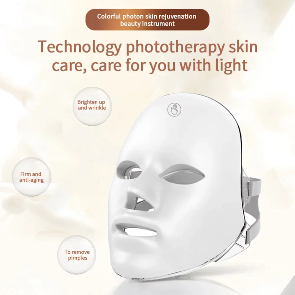 Yabuy Beauty Instrument for Rejuvenation Colorful Photon with 90 LED Lamp Rechargeable