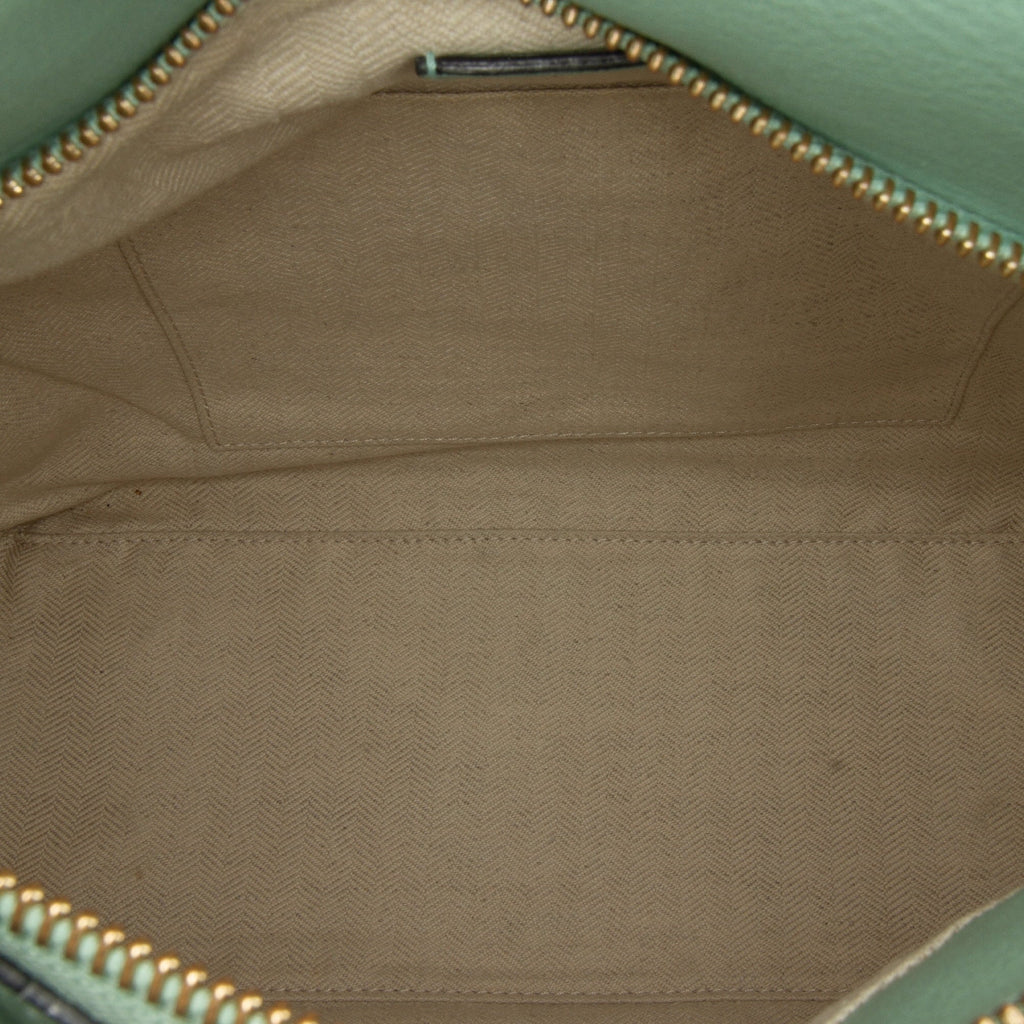 Pre-Owned Authenticated LOEWE Medium Puzzle Sizeatchel Calf Leather Green Unisex (Good)