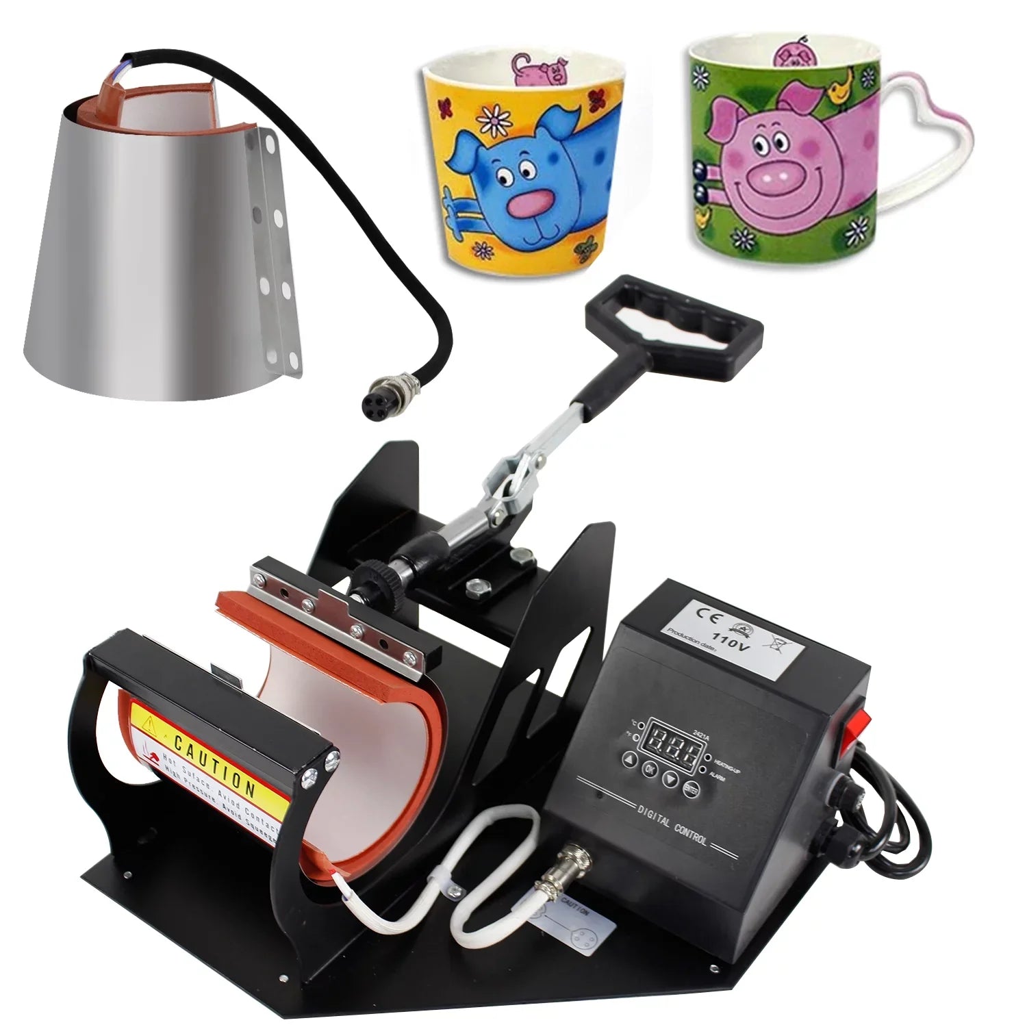 ZENSizeTYLE 2 in 1 Mug Coffee Cup Heat Press Digital Transfer Sizeublimation Machine