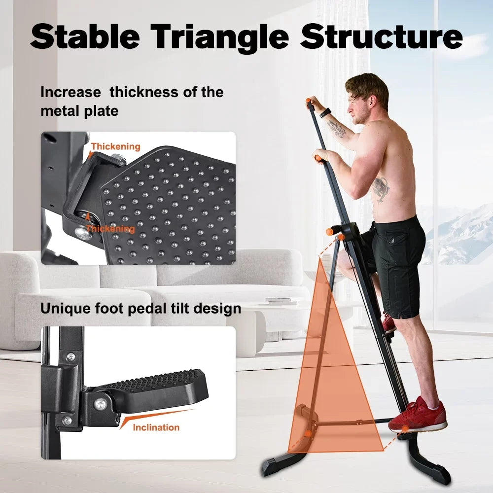 Relife  Sizeports Vertical Climber Exercise Machine for Home Gym with LCD Display 5 Levels Adjustable