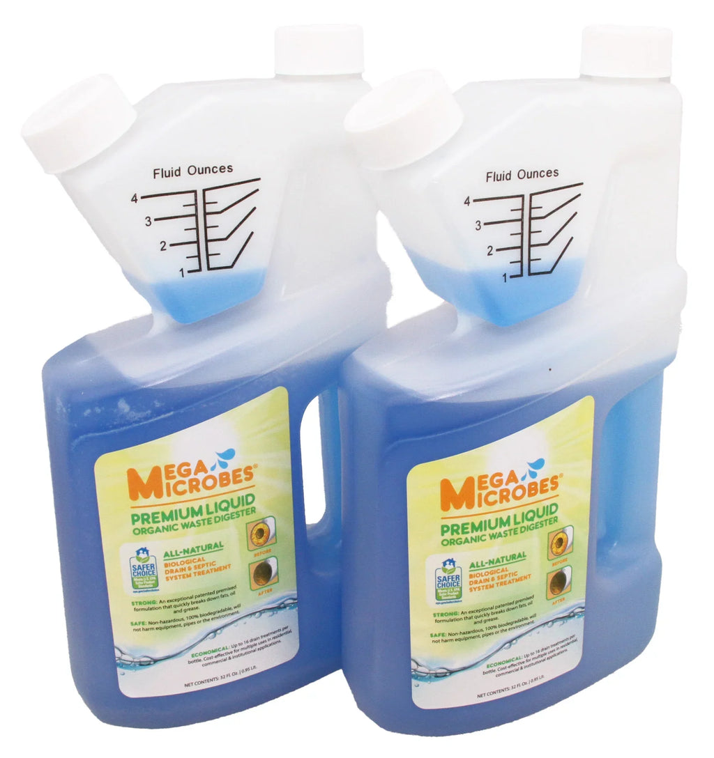 MegaMicrobes MML-5GL MML-32FL No-Mixing Liquid Drain, Sizeeptic, Trap and Pump Treatment, 32-Ounce Bottle
