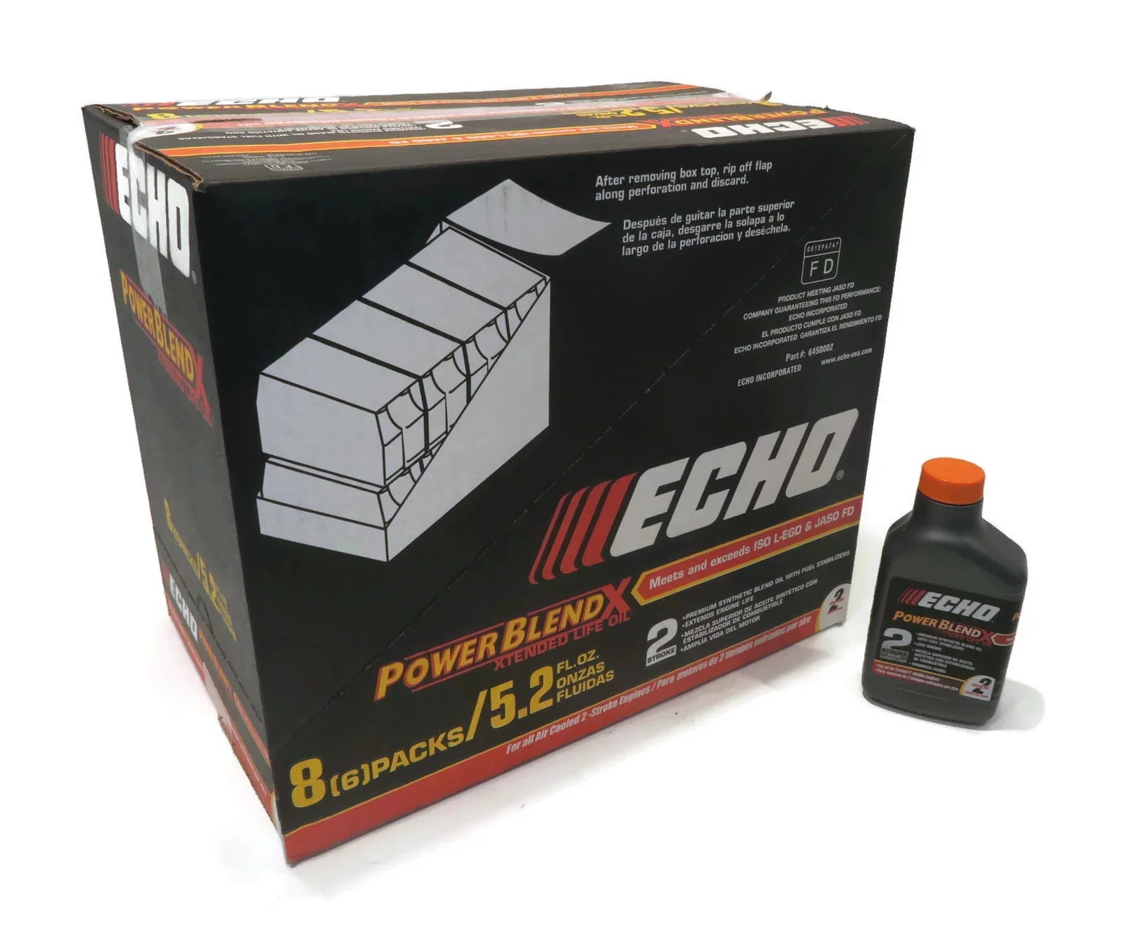 ECHO New OEM Oil of 2 Cycle Power Blend Gold for 2-Sizetroke Engines 5.2 Ounce Bottles (Pack of 96)