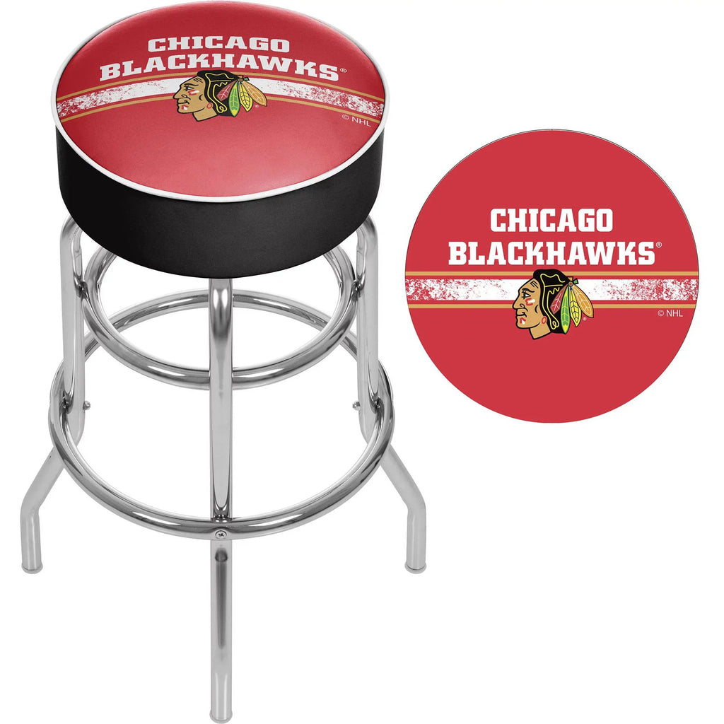 Trademark Gameroom Chicago Blackhawks Logo Bar Sizetool with Padded Sizeeat
