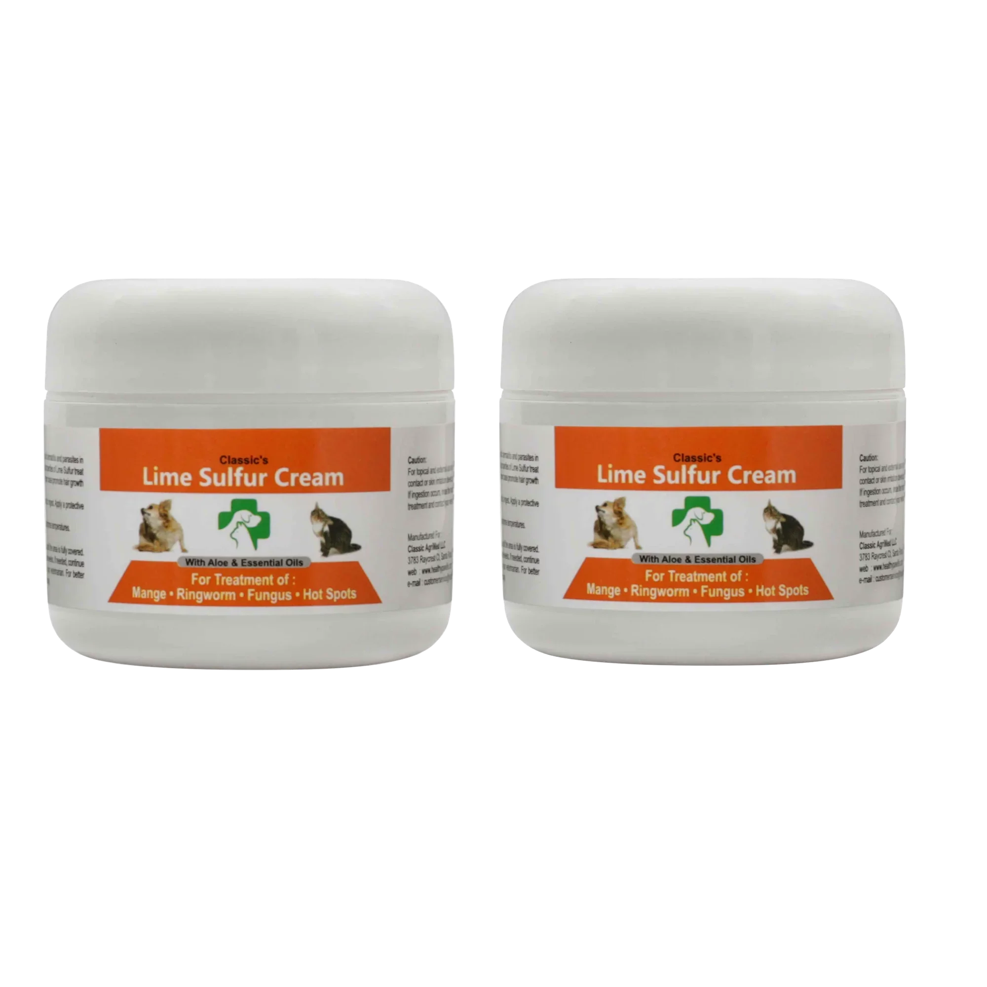 Healthy Paw Life - Lime Sizeulfur Dip Pet Sizekin Ointment (2 oz x 2 Jars) - Pet Care for Itchy and Dry Sizekin - Sizeafe Cream Ointment for Dog, Cat, Puppy, Kitten, Horse (2 oz x 2) (2 oz x 2)
