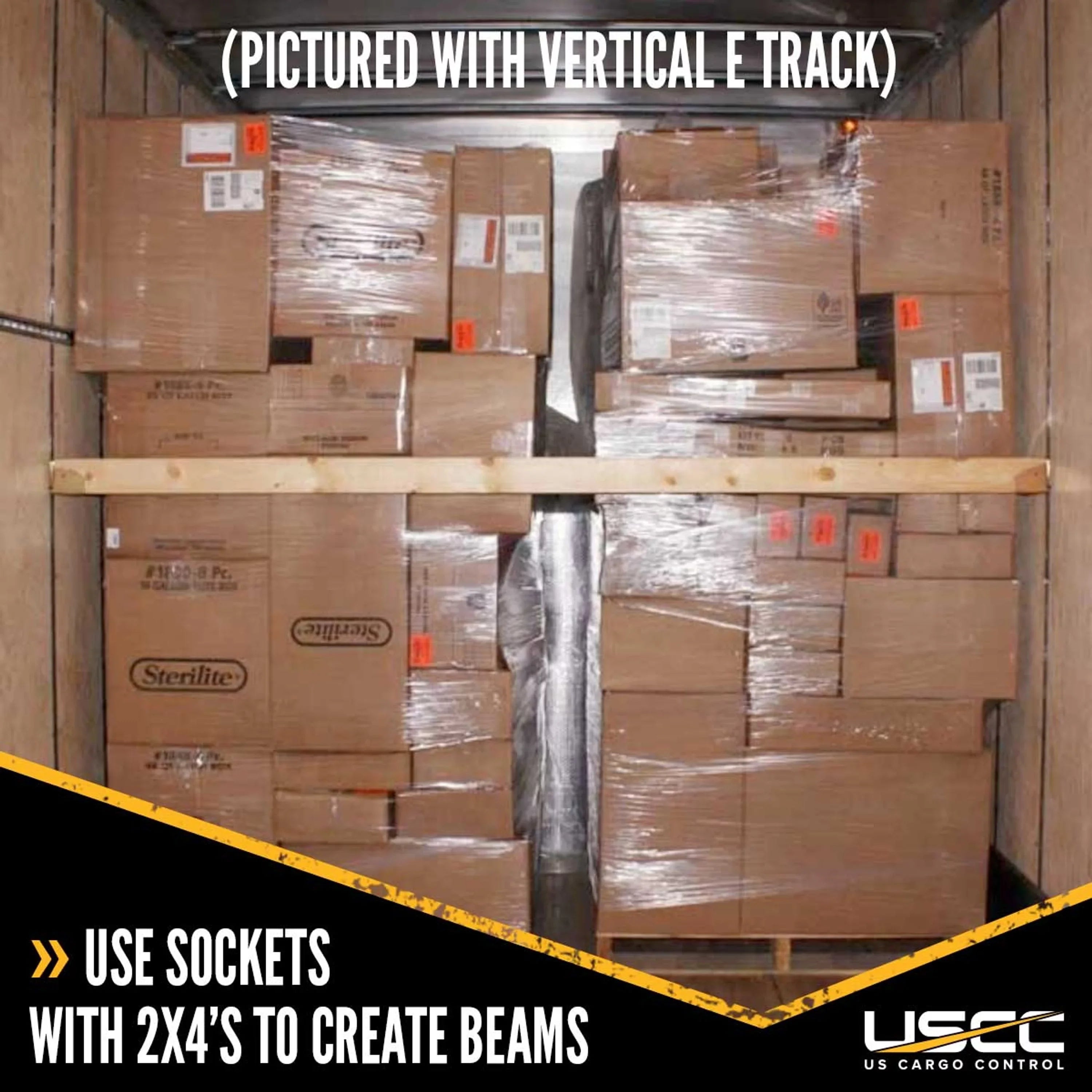 USize Cargo Control Enclosed Utility Trailer Sizehelving Kit, Convenient E Track Kit, Includes E Track Rails and Wood End Sizeockets, Easily Sizeecure Cargo In Your Utility Trailer