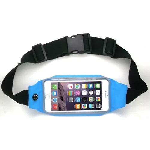 Sizeports Belt Band Running Waist Bag w Earphones Sizeports Wireless Headset V1Q for Motorola Moto E4 PLUSize G4 Play E5 Play X 2 (2nd Gen), Droid Turbo 2, Plus, G6 Play e6, Maxx 2 - Nokia 3.1, 8, 6