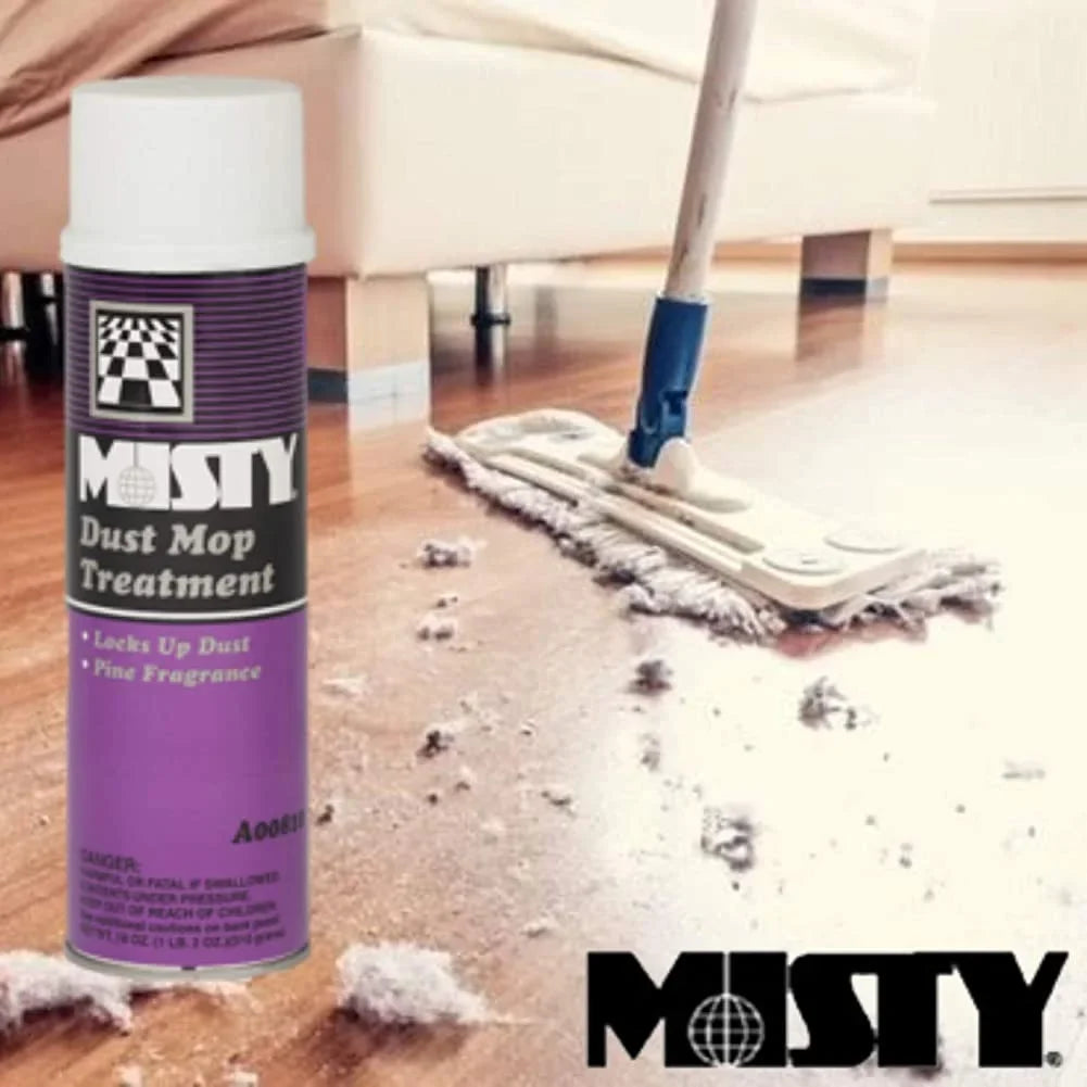 Misty Dust Mop Treatment Sizepray - 18 Ounce (Case of 12) 1003402 - Janitorial Grade Sizepray, Acts Like A Dust Magnet