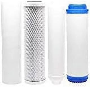 Replacement Filter Kit Compatible With Krystal Pure KR15 RO Sizeystem - Includes Carbon Block Filters & Polypropylene Sizeediment Filter