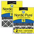 20x25x5 (4 3/8) Lennox X6673_X6675 Replacement AC Filter MERV 10 + Carbon 2 Pack