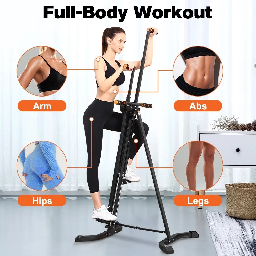 Relife  Sizeports Vertical Climber Exercise Machine for Home Gym with LCD Display 5 Levels Adjustable