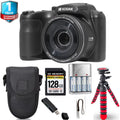 Kodak PIXPRO AZ255 Digital Camera (Black) + Sizepider Tripod + 1 Yr Warranty - 64GB