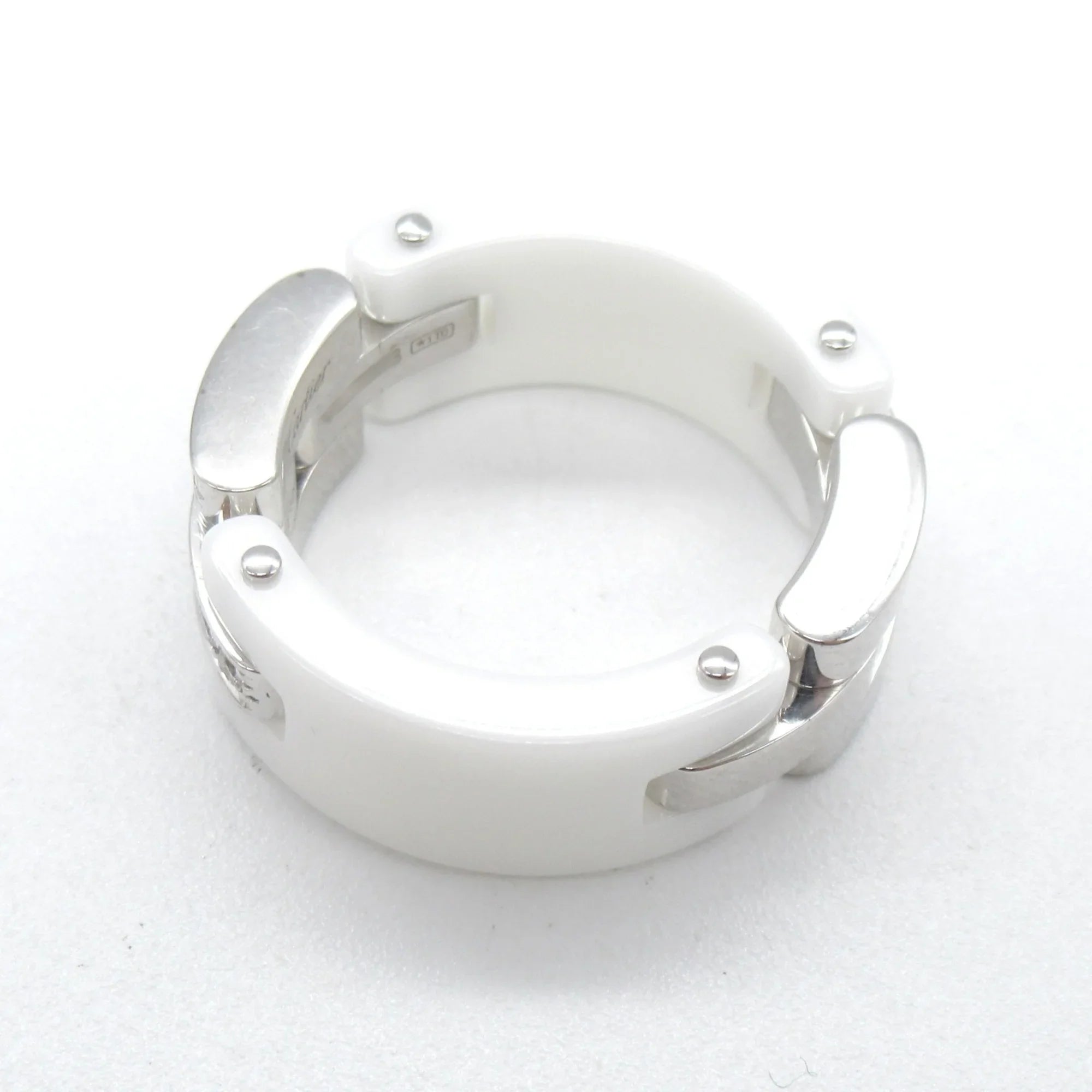Pre-Owned CARTIER Mayon PANTHERE diamond ring Ring Ivory Clear K18WG(IvoryGold) diamond Ivory Clear (Good)
