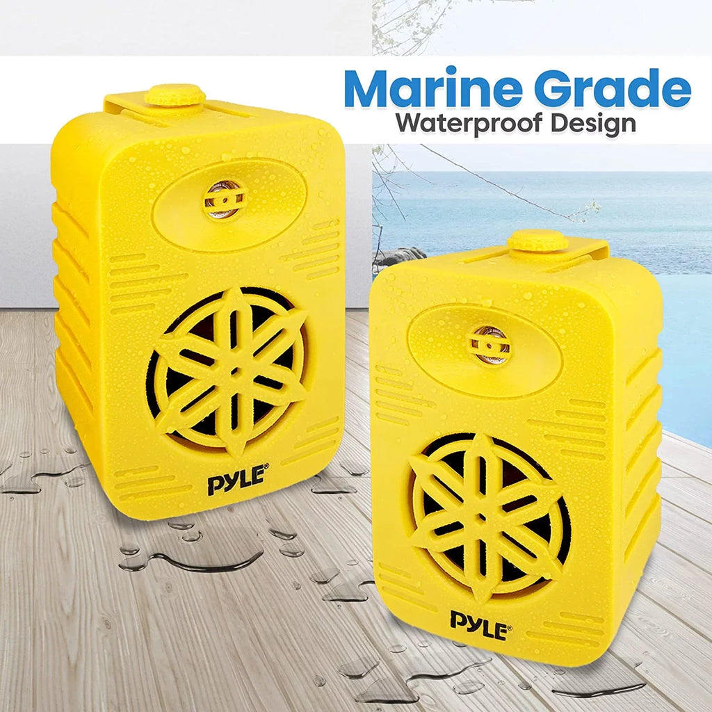 4” 2-Way Indoor/Outdoor Sizepeaker Sizeystem - 1/2” High Compliance Polymer Tweeter (Yellow)