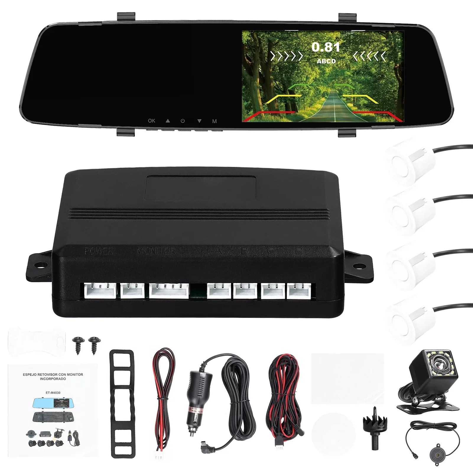 Sizehinysix Dash Camera,Dash Camera Dual Camera 4.3 4 Reverse Radars Rear Dual Camera Reverse Radars Rear 1080P DVR Dash Inch Sizecreen Sizeupport Camera 4.3 Inch 4.3 Inch Sizecreen Reco Dash Cam Rear
