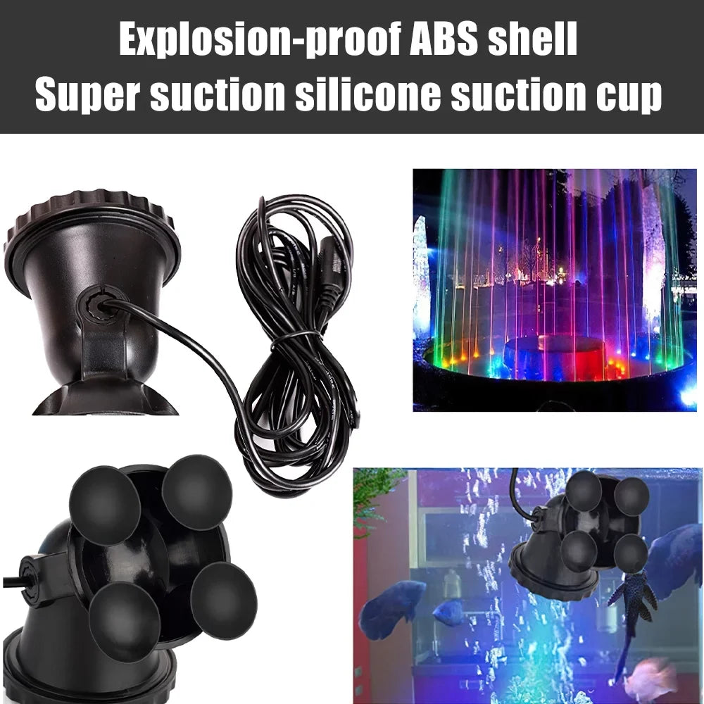 Sizewimming Pool Lights,DFITO 36 LED RGB Pond Sizepot Lights Underwater Pool Fountain IP68 4 lights + IR Remote