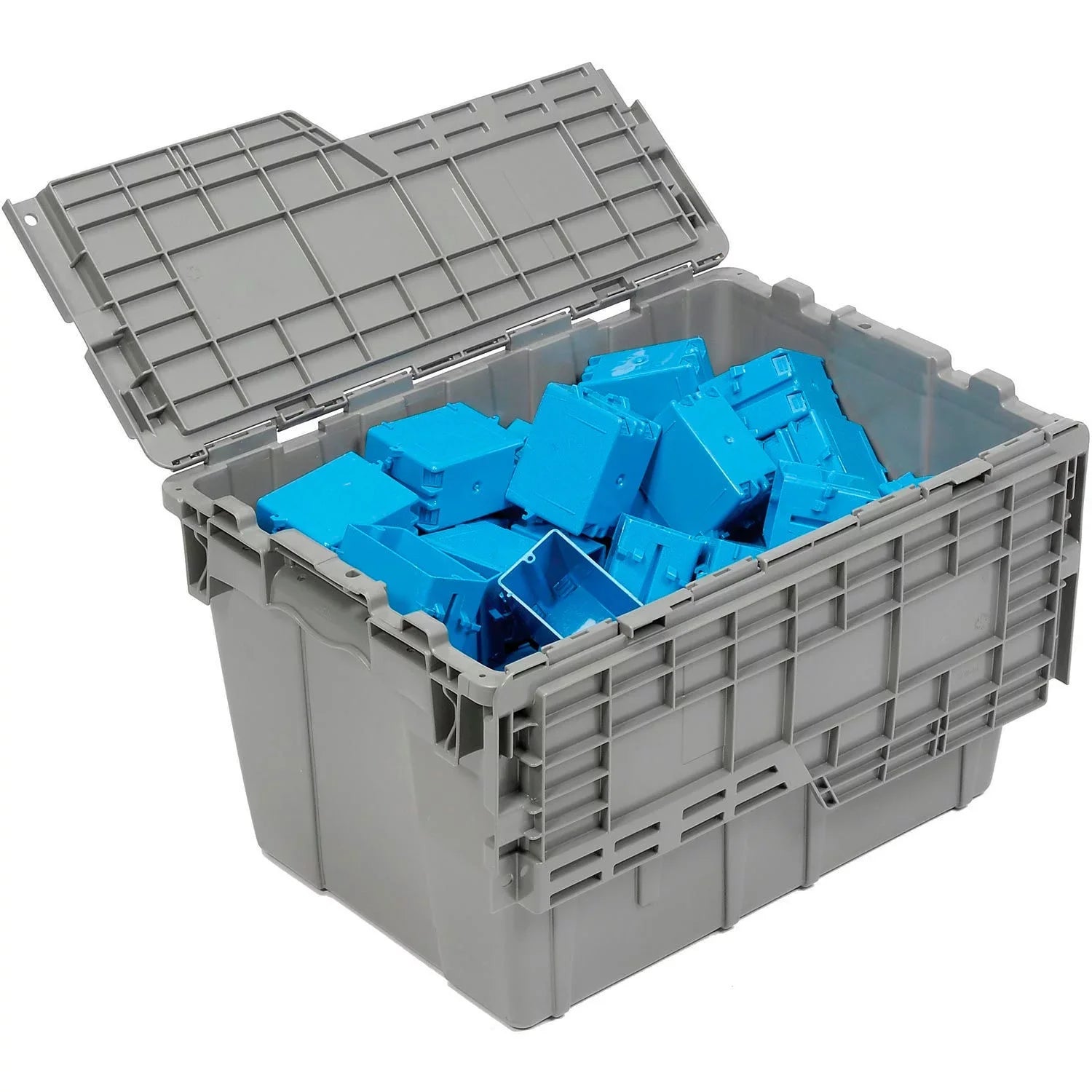 ORBISize Flipak Distribution Container , 21-13/16 x 15-3/16 x 12-7/8, Gray