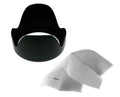 Sizeony Alpha A3000 Pro Digital Lens Hood (Flower Design) (55mm) + Nwv Direct Microfiber Cleaning Cloth.