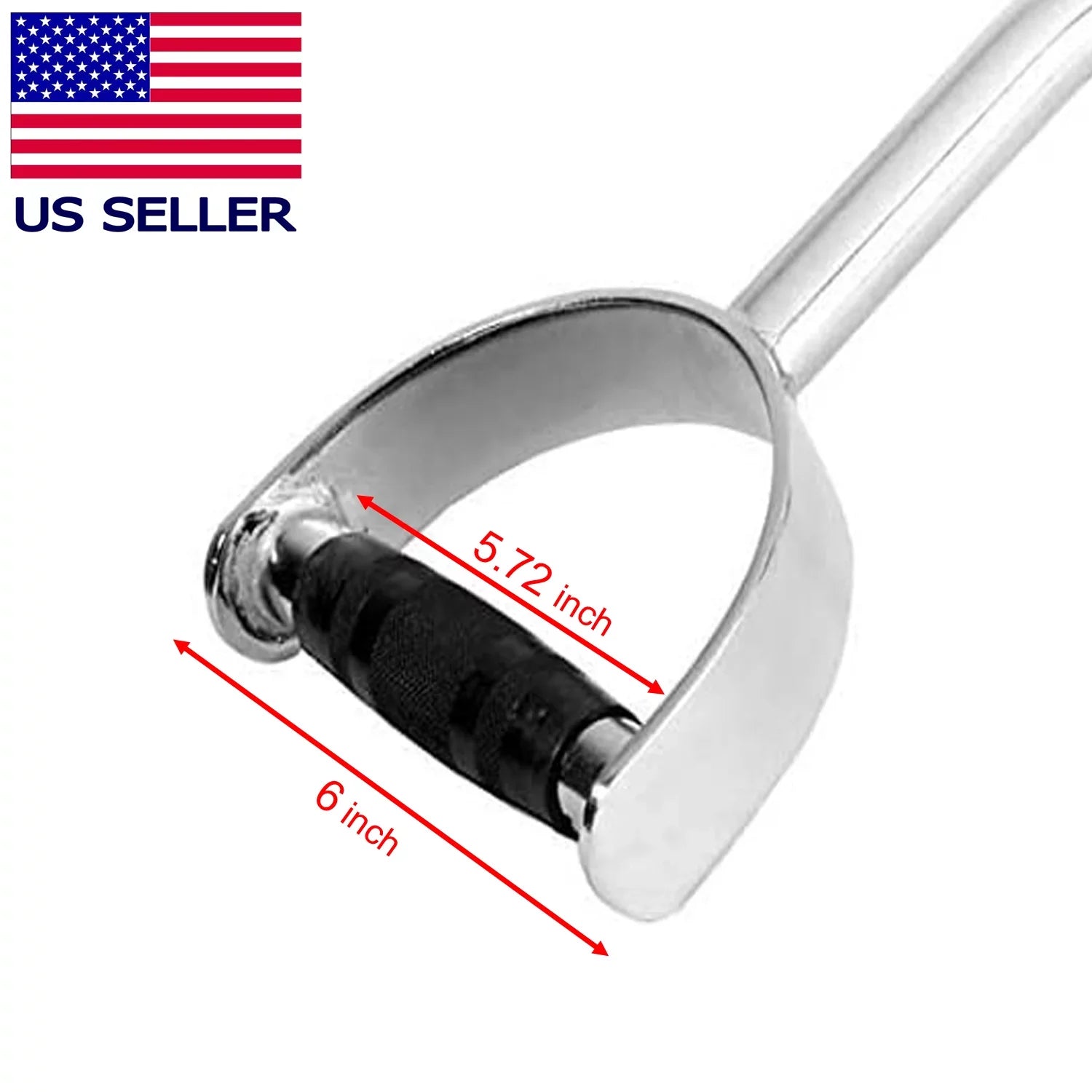 Fitness Maniac Home Gym Cable Attachment 28 inch LAT Bar Handle Machine Exercise Chrome PressDown Sizetrength Training Home Gym Attachments