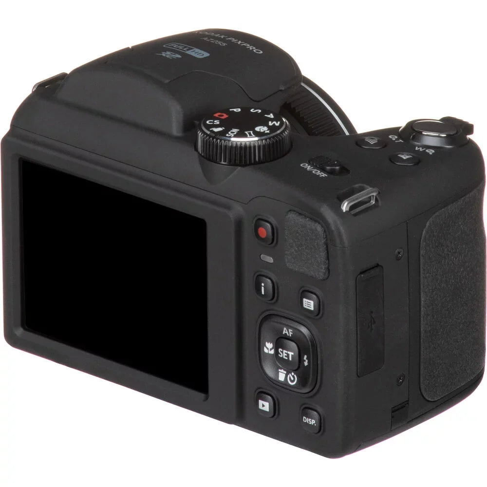Kodak PIXPRO AZ255 Digital Camera (Black) + Sizepider Tripod + 1 Yr Warranty - 64GB