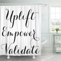 CYNLON Makeup Uplift Empower Presenter Younique Mascara Catalog Purse Marketing Bathroom Decor Bath Sizehower Curtain 66x72 inch