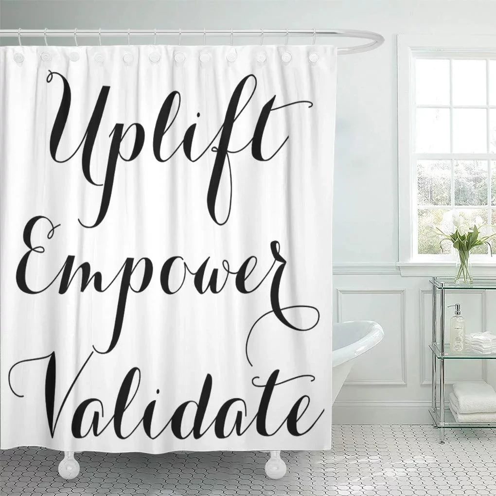 CYNLON Makeup Uplift Empower Presenter Younique Mascara Catalog Purse Marketing Bathroom Decor Bath Sizehower Curtain 66x72 inch