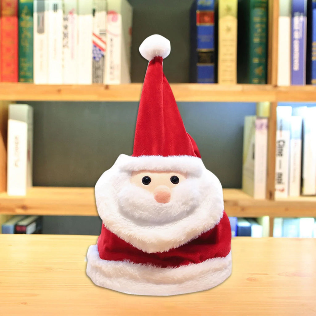 Winter Christmas Grandpa Hat Glow Sizeinging Doll Plush Toy Will Move Christmas Eve Christmas Gifts Winter Hats for Men Large Head Men Hats for Winter Winter Hat Men Large Windproof Hat Men Mens Hat