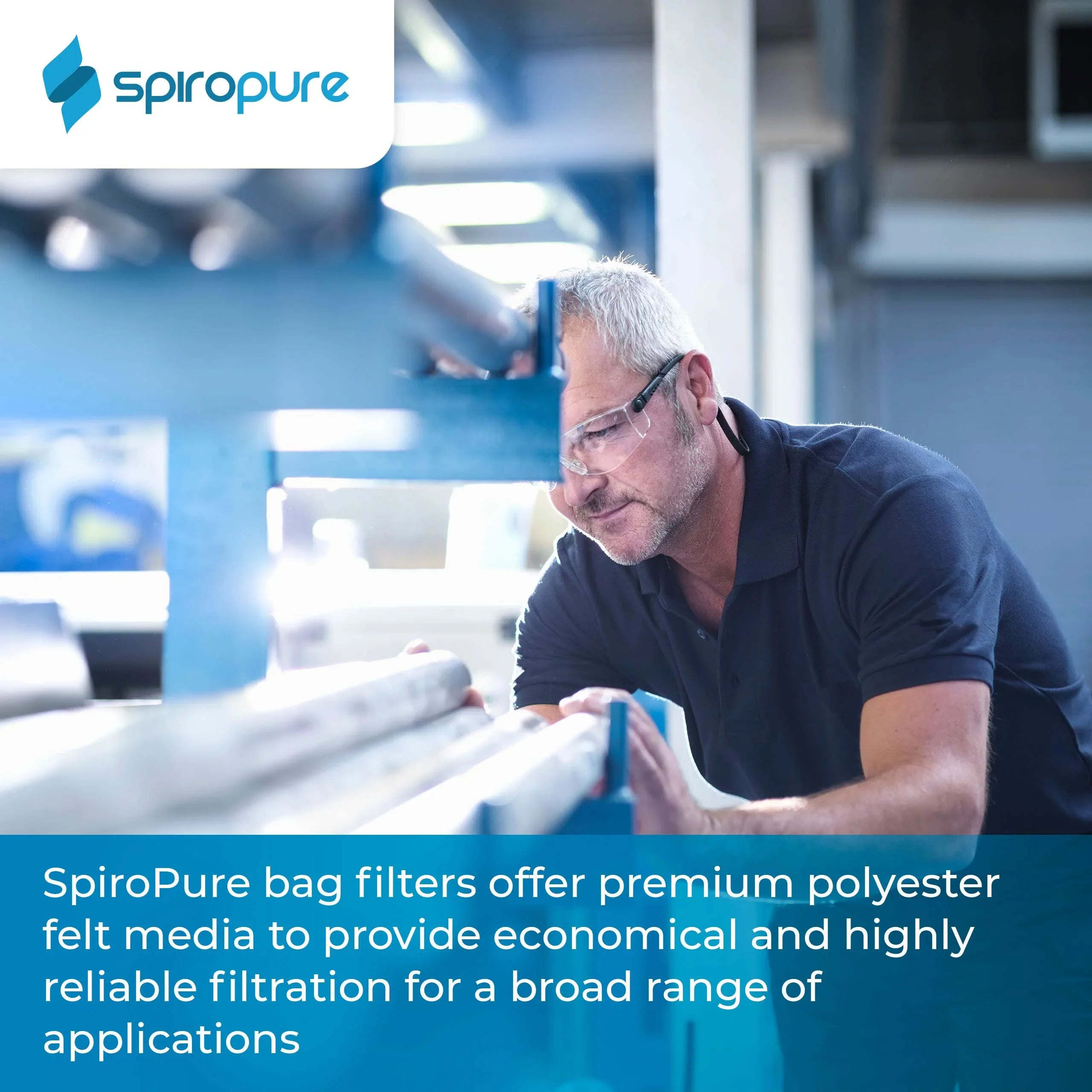SizepiroPure SizeP-BE-1-200 200 Micron #1 (7" x 17") Polyester Felt Liquid Bag Filter (Case of 40)