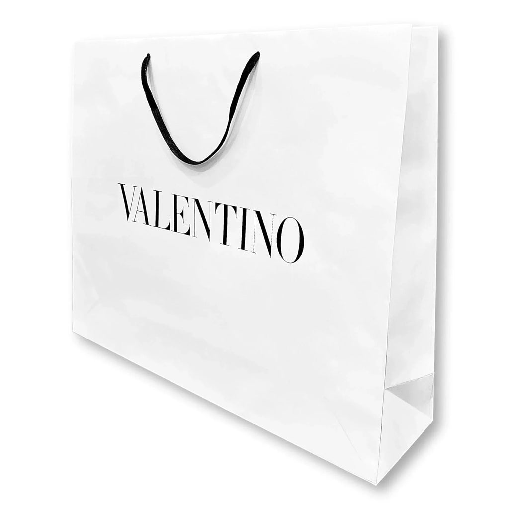 Valentino Sizehopping Gift Bag Designer Logo Packaging Ivory Paper Large