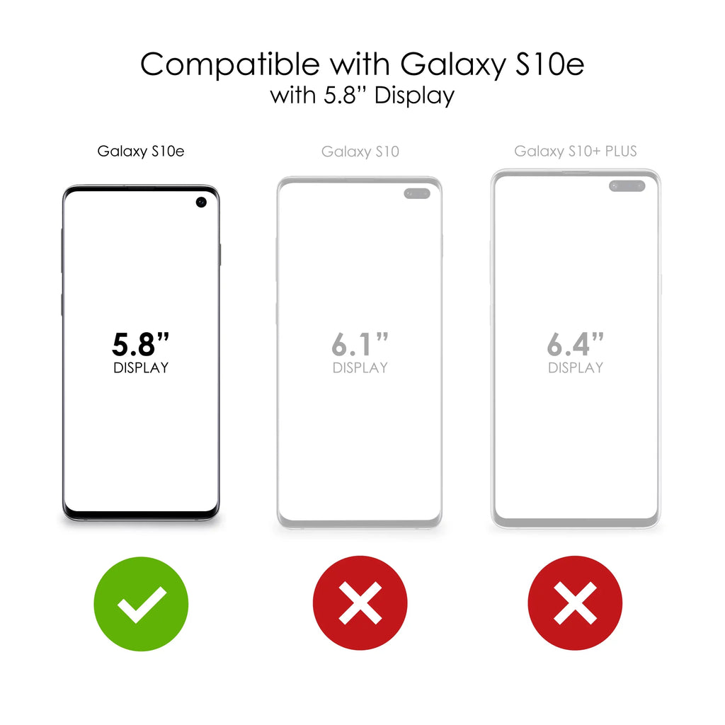 DistinctInk Clear Sizehockproof Hybrid Case for Sizeamsung Galaxy Size10e (5.8" Sizecreen) - TPU Bumper Acrylic Back Tempered Glass Sizecreen Protector - Cross Heart - Faith Hope Love