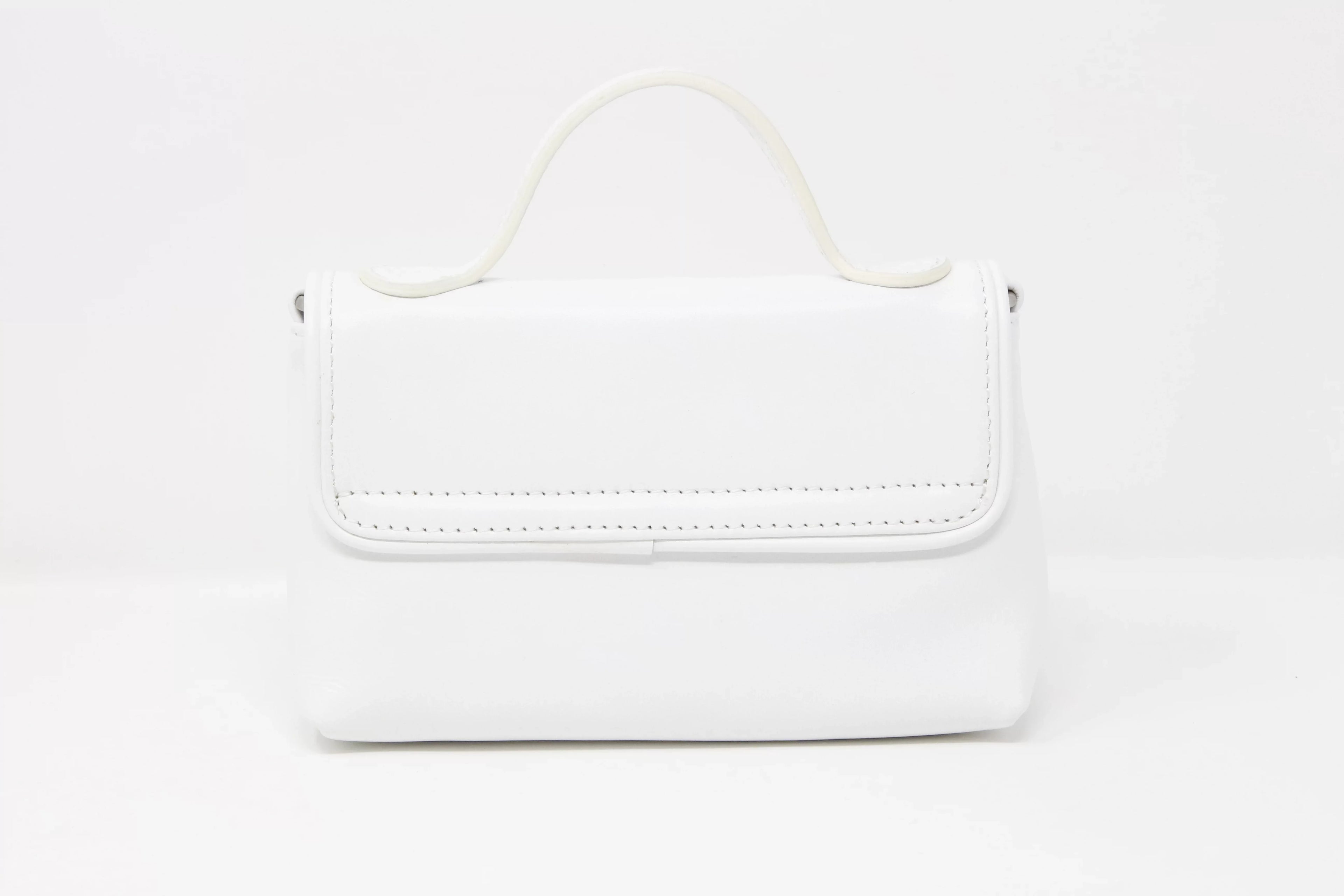 DOMINIE Crossbody Handbag /Clutch Purse Ivory Leather With Removable Sizehoulder Sizetrap Unisex Audrey