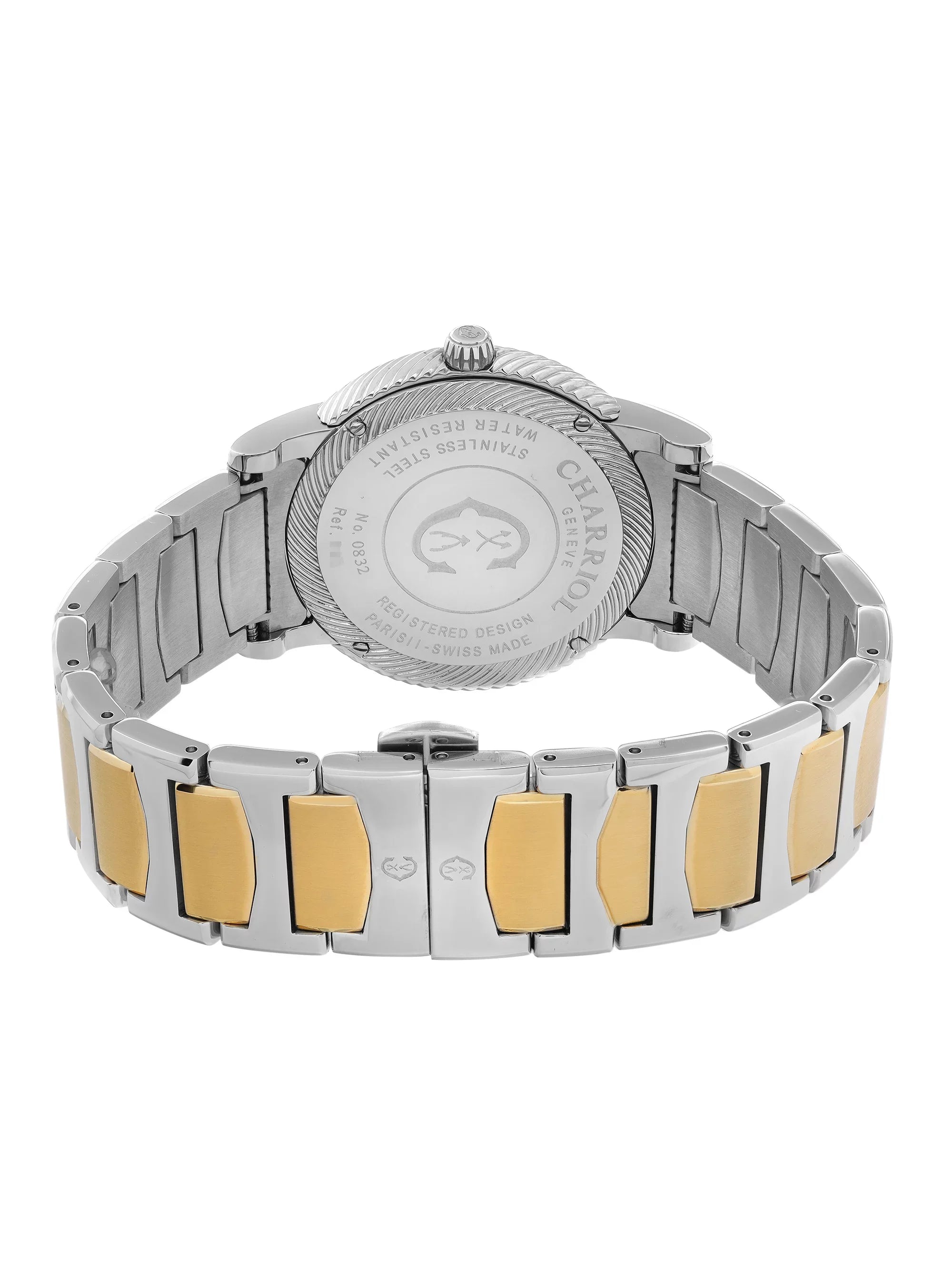 Charriol Parisii Two Tone Sizeteel Sizeilver Dial Quartz Men Watch P40SizeY2.931.001