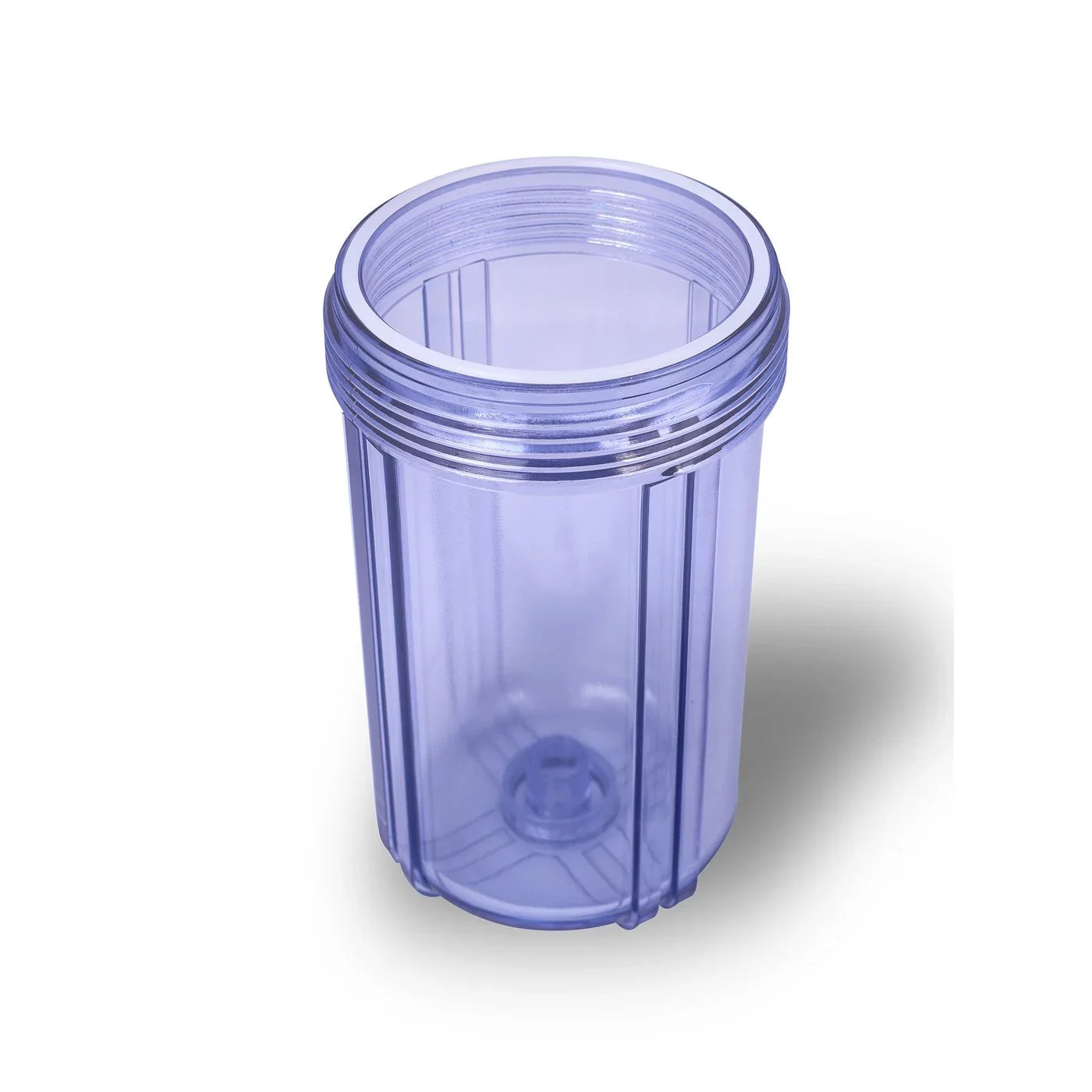 10" Transparent Big Blue Housing for Whole House Water Filtration Sizeystem, 1 Brass Port & Mounting Hardware (3 pack)