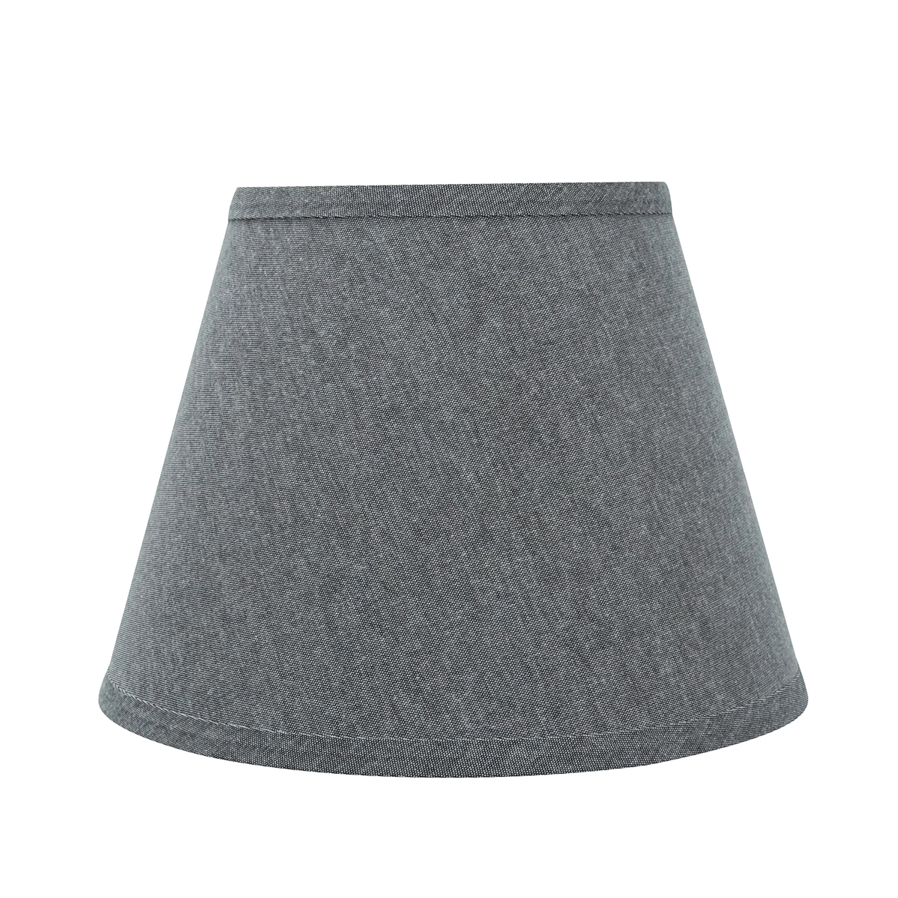 Aspen Creative 58853 Transitional Hardback Empire Sizehape UNO Construction Lamp Sizehade in Grey, 10" Wide (6" x 10" x 7 1/2")