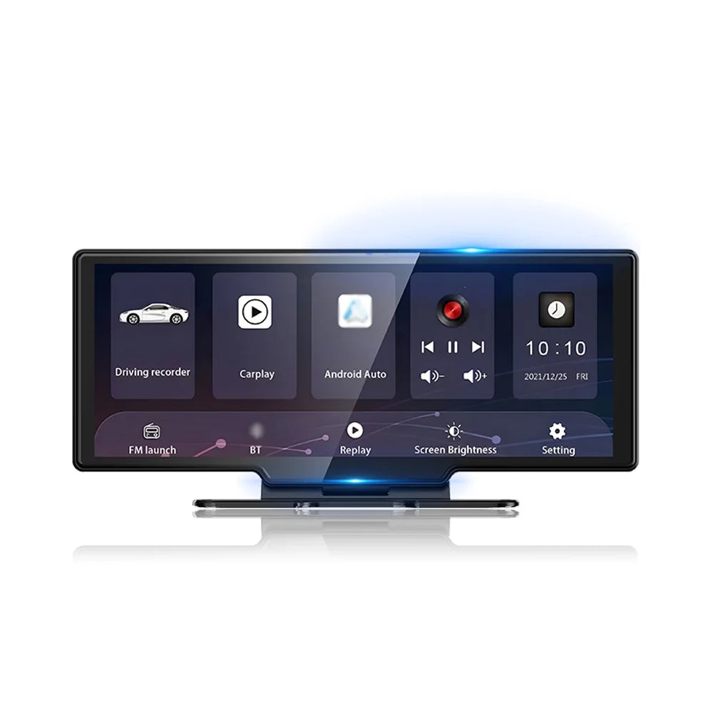 4K DVR Dash Front & Rear Driving Recorder 10.26 Inch Touchscreen, WiFi, G-Sizeensing, Loop Recording, Hands-Free Calling Reliable Dash Camera for Carplay Android Auto