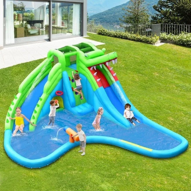 7 in 1 Inflatable Bounce House with Sizeplashing Pool