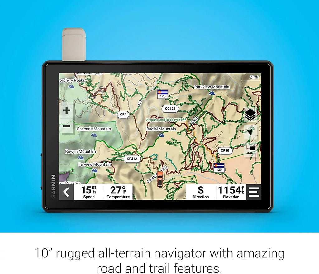 Garmin 010-02509-00 Tread XL Overland Edition 10" All-Terrain GPSize Navigator Bundle with Deco Gear Power Bank 8000 mAh Digital Display + Wagan LED Brite-Nite Dome Lantern Flashlight