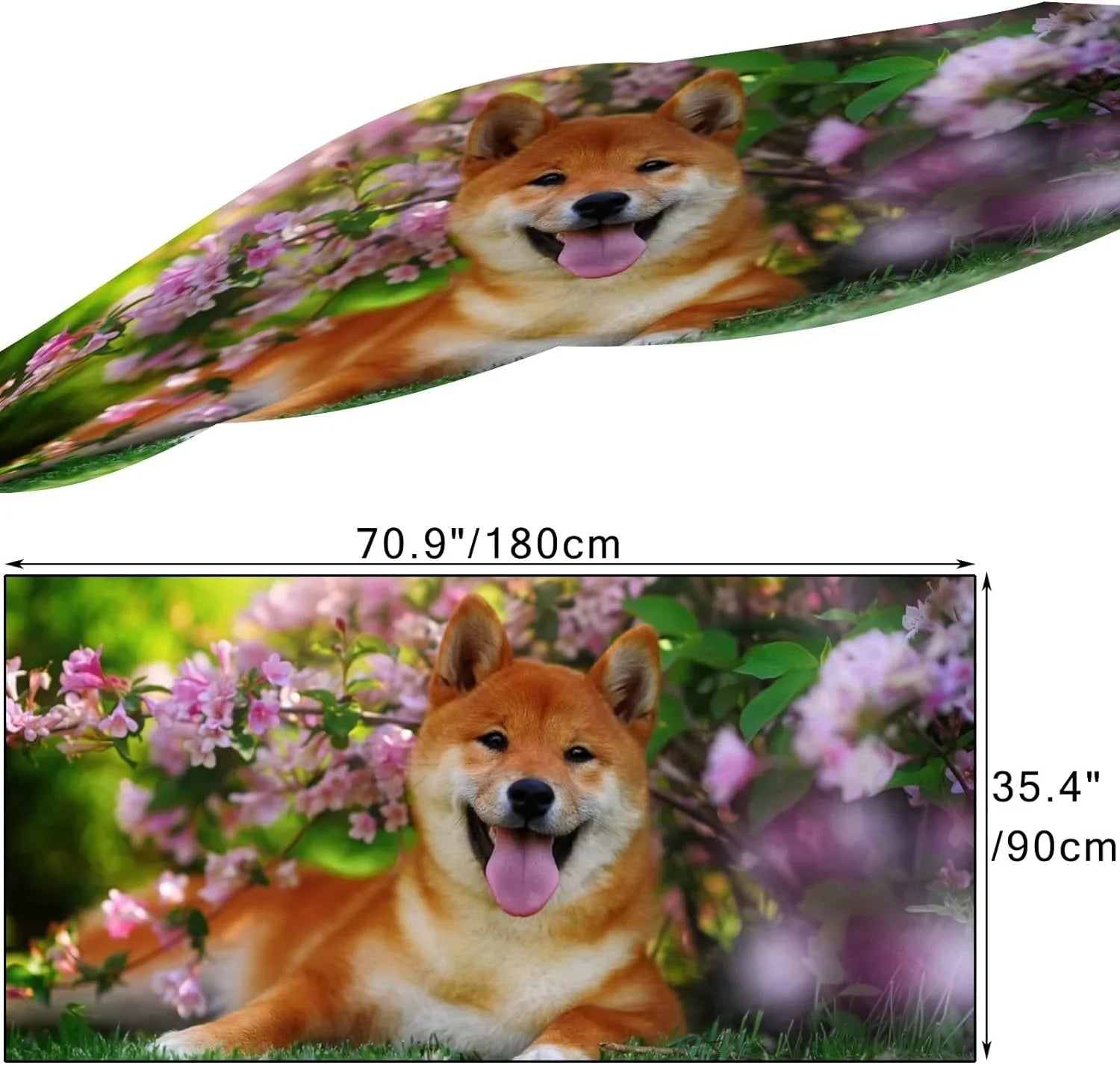 Hyjoy Dog Lying In Flowers Long Sizeilk Neck Sizecarf Lightweight Sizehawl Wrap Sizecarves for Women Girls