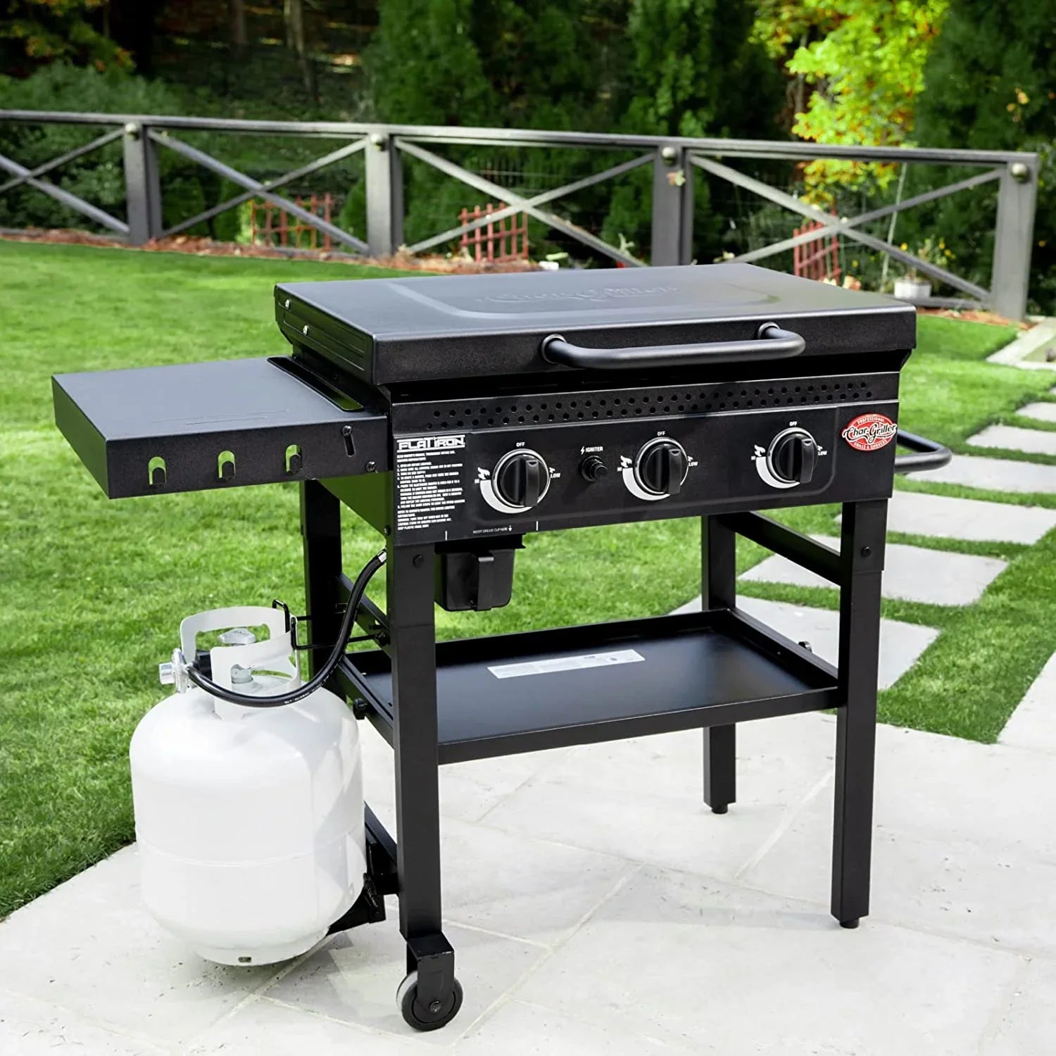 Char-Griller Flat Iron 3 Burner Griddle