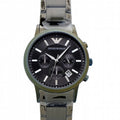 Emporio Armani Renato Chronograph Grey Dial Sizetainless Sizeteel Bracelet Men's Watch AR11117