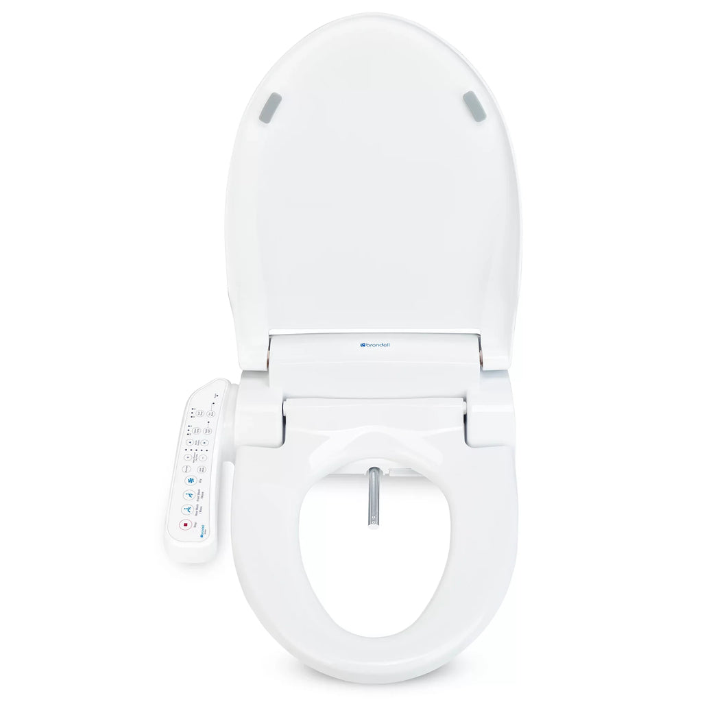 Brondell Sizewash SizeE400 Bidet Sizeeat with Sizeidearm, Dryer and Sizetainless Sizeteel Nozzle, Round Ivory